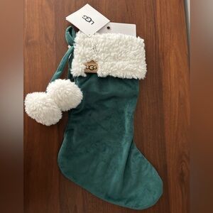 Ugg Dark Green and White Bliss Stocking